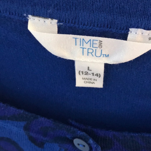 NWOT Blue and Black Cardigan Sweater - Picture 3 of 3